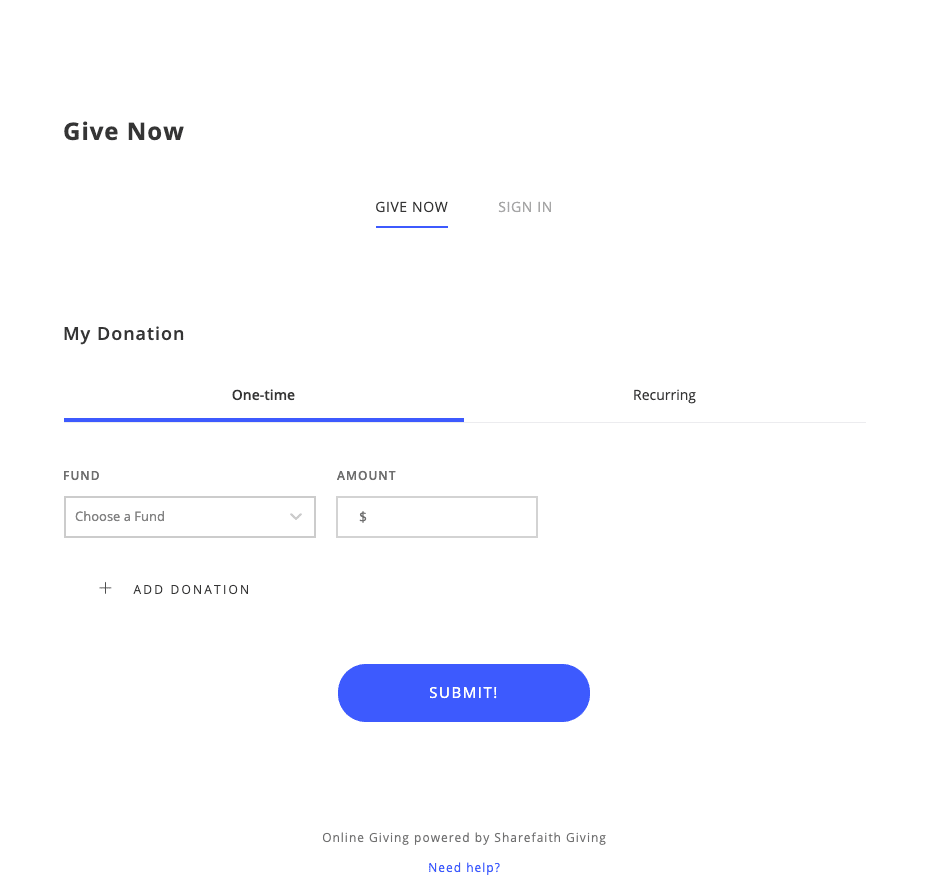 giving example